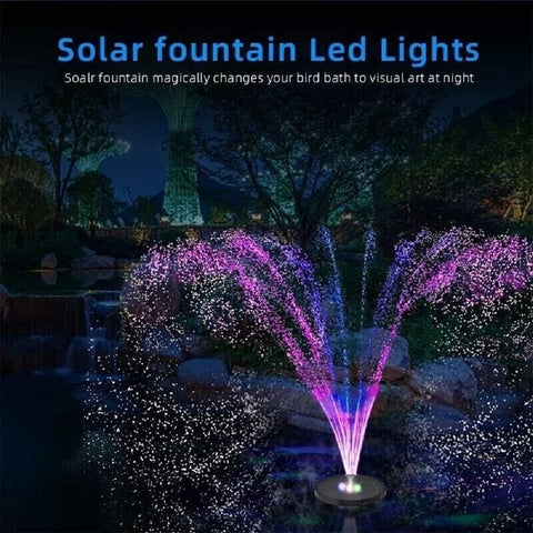 6 Lights Swimming Pump Panel Floating Solar Powered Fountains