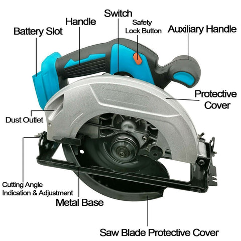 Cordless Brushless 185mm 7'' LXT Circular Saw Body For MAKITA 19V Li-ion Battery