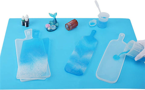 Coaster Resin Casting Tray Mold Silicone Agate Making DIY Plate Mould Tool Craft