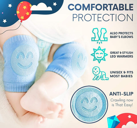 Baby Crawling Knee Pads - 1Pair - Blue/Pink