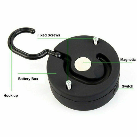 2PCS Magnetic 24 LED Lamp Light Hook Work Light Camping Light Emergency Tent