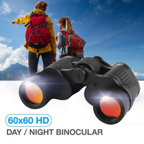 60x60 Zoom Coordinate HD Binoculars Day / Low-Light Night Vision Hunting Camping Hiking Waterproof Outdoor Telescope with Pouch, Great Present 5-3000M