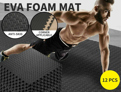6PCS Interlocking Heavy Duty EVA Foam Gym Flooring Floor Mat Mats Tiles