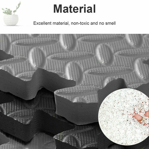 6PCS Interlocking Heavy Duty EVA Foam Gym Flooring Floor Mat Mats Tiles