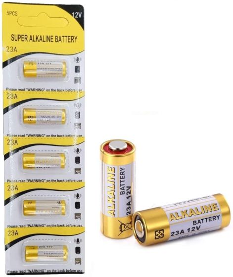 5pcs A23 12V Alkaline Battery 23A 12 Volt A23 E23A MN21 Replacement Batteries
