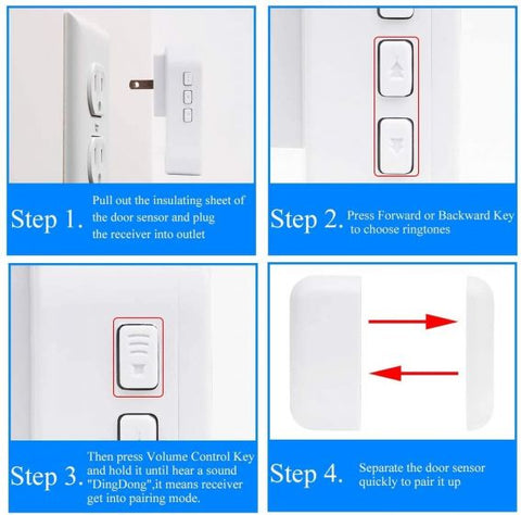 Wireless Door Alarm Doorbell