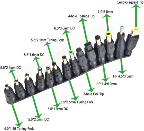38pcs Universal DC Barrel Jack 5.5 x 2.1mm DC Adapter Laptop Power Supply DC Plug Connector Compatible for Computer Power Supply Plug Jack Sets
