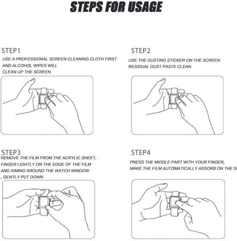 Compatible iWatch 3D Full Screen Tempered Glass - 38mm/40mm/42mm/44mm (Black)