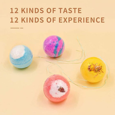 12 Pcs Bath Bombs Organic Bubble  Bath Rich for Mom, Wife, Kids