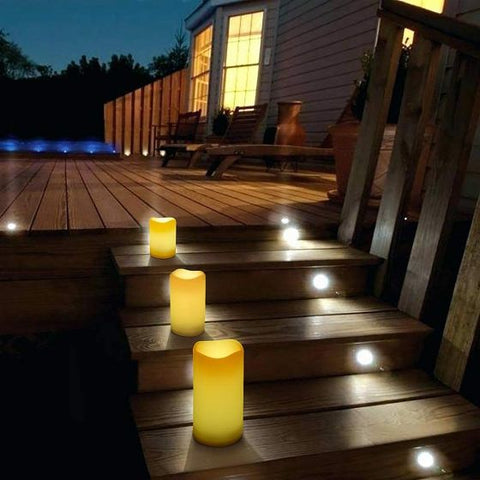 Candle Flickering Warm White Lights Set of 3 Flameless Battery Operated Candles