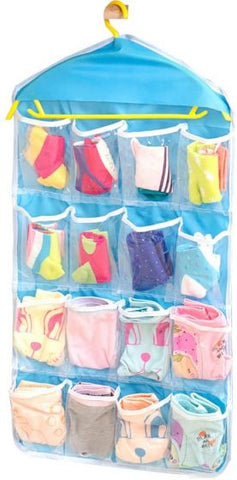 Foldable 16 pocket wardrobe organizer