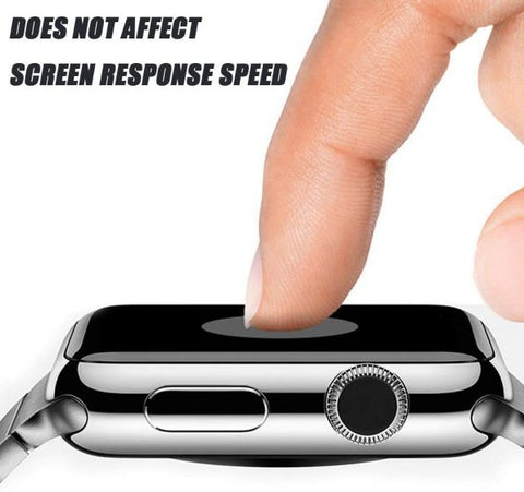 Compatible iWatch 3D Full Screen Tempered Glass - 38mm/40mm/42mm/44mm (Black)