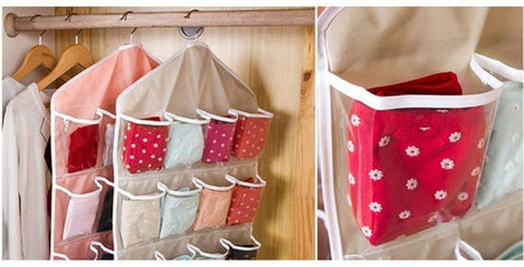 Foldable 16 pocket wardrobe organizer