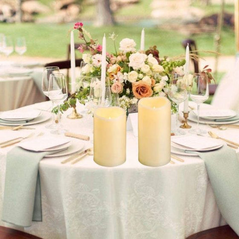 Candle Flickering Warm White Lights Set of 3 Flameless Battery Operated Candles