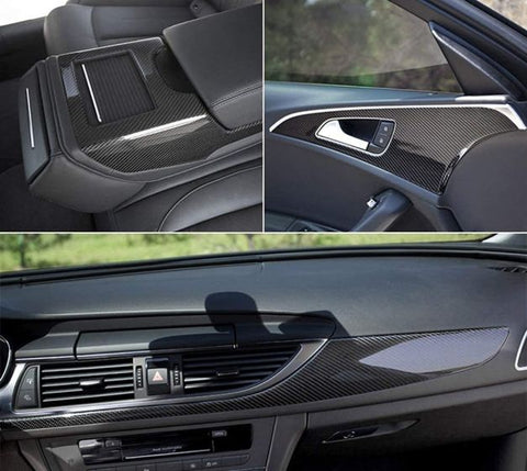 5D High Gloss Black Carbon Fiber Vinyl Bubble Free Air Release Car Wrap Film Automotive DIY Decals
