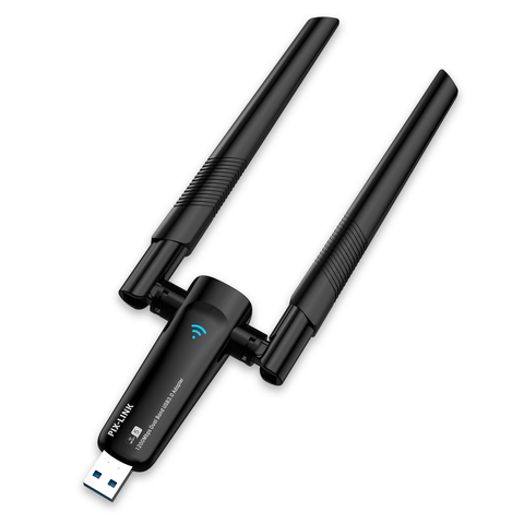 PIX-LINK AC1200 Wireless USB Wifi Adapter 2.4G&5G Network Card Dual Antennas High-Gain Wifi Reveiver USB 3.0 For PC Home Use
