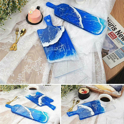 Coaster Resin Casting Tray Mold Silicone Agate Making DIY Plate Mould Tool Craft