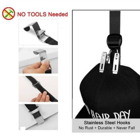 Adjustable Cap & Bag Door Rack