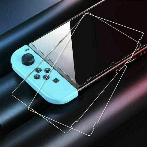 Nintendo Shockproof Hard Case Cover Set & Switch Tempered Glass Screen Protector