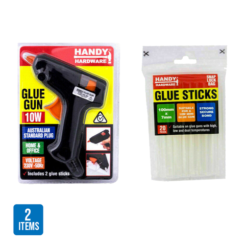 Mini Hot Glue Gun & 20pcs Melt Glue Sticks DIY Craft Projects Quick Repairs