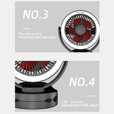 5inch Desk Fan 5000mah - Rechargable - Black