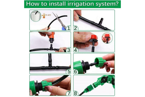 50M Hose Garden Irrigation System with Timer Plant Watering DIY Micro Drip Kits