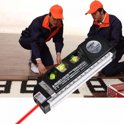 Multi-purpose Laser Level Line Laser Measurement + Standard Ruler with 8 Foot Tape Measure