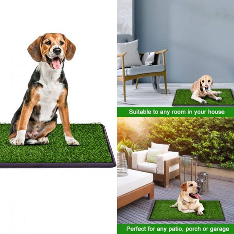 Dog Potty Tray  with Grass mat