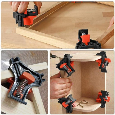 4PCS Multifunction 90Â°Right Angle Clip Clamp Corner Holder Woodworking Tools Kit