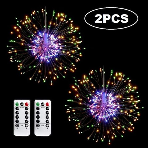 2Pcs FIREWORKS 120 LED String Lights