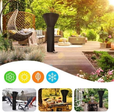 Waterproof Heavy Duty Outdoor Patio Heater Cover Protector Zipper and Storage Bag