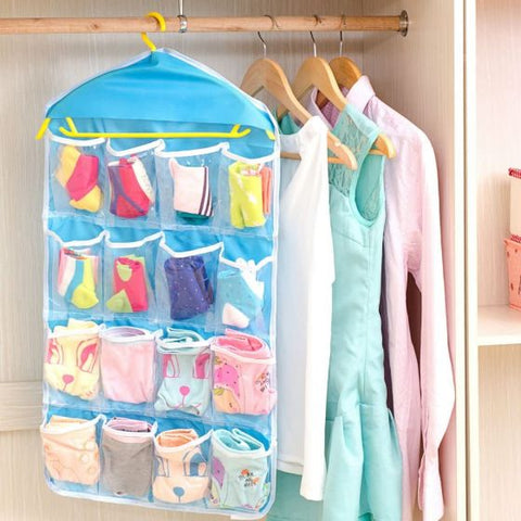 Foldable 16 pocket wardrobe organizer