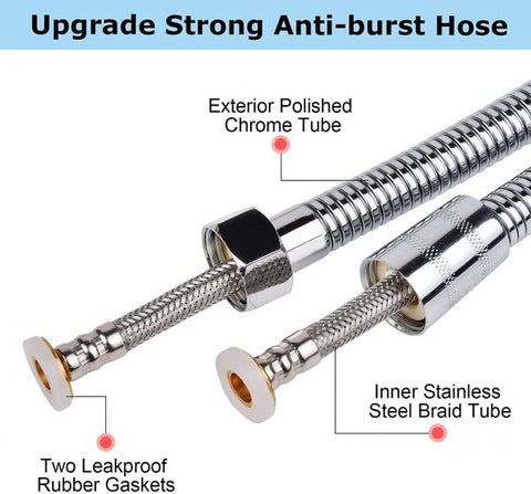 Handheld SS Bidget Sprayer with T-Adaptor Valve kit Pressure for Bathing Pets, Feminine Hygiene