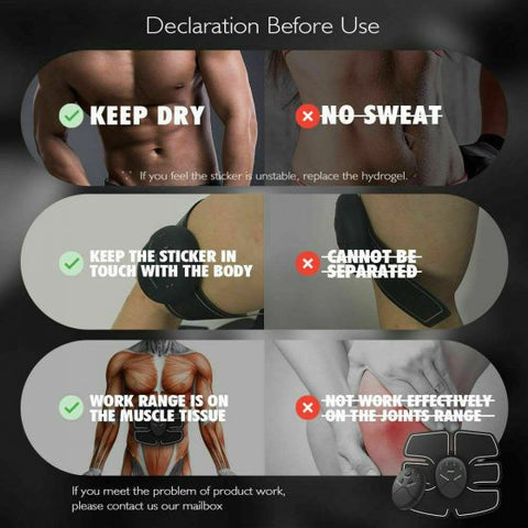 Electronic Muscle Stimulation EMS Training Device Toner Belt with USB Rechargeable cable