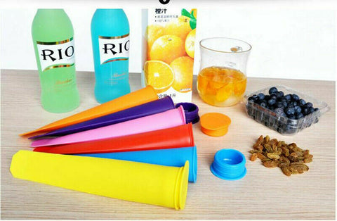 8pcs Silicone Ice Block Moulds/Ice Cream Molds/Icy Pole Jelly Pop Popsicle Maker