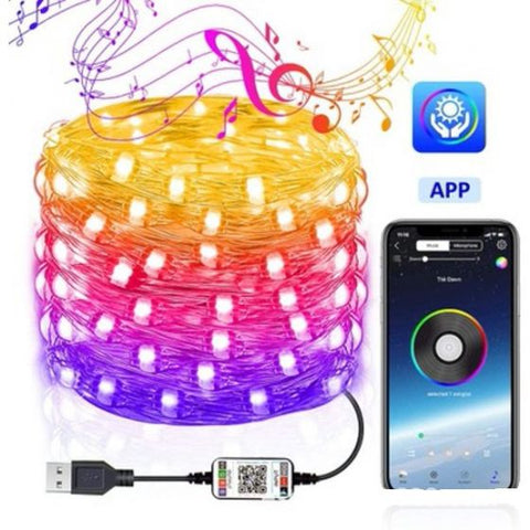 APP Remote Control USB LED Lights - Multicolor