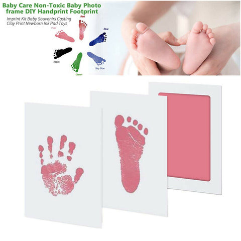 2PCS/4PCS Newborn Baby Pet Wipe Safe Inkless Hand Foot Print Keepsake Kit Christmas Gift