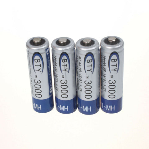 4pc - Rechargeable Battery NI-MH 1.2V 3000mAh AA/ Recharge Batteries