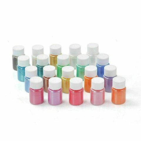 8pcs Pearl Pigment Powder for Epoxy Resin Floors Metallic Dye Ultra Mixed Color