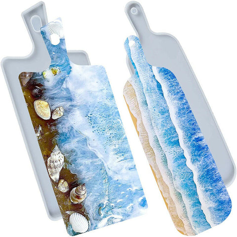Coaster Resin Casting Tray Mold Silicone Agate Making DIY Plate Mould Tool Craft