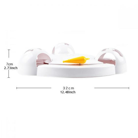 Electric Cat Toy Interactive Tracks Roller Mouse Pounce Turntable Play Automatic Rotating Mice Moving Track Catch Toys