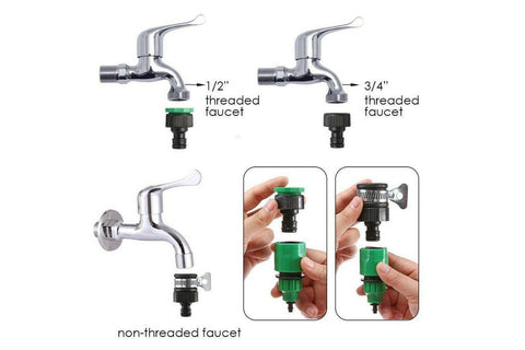 50M Hose Garden Irrigation System with Timer Plant Watering DIY Micro Drip Kits