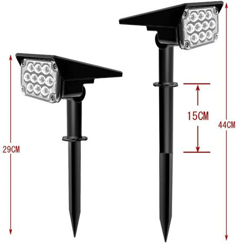 RGB 10 LEDs Solar Landscape Spotlights