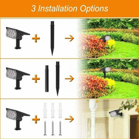 RGB 10 LEDs Solar Landscape Spotlights