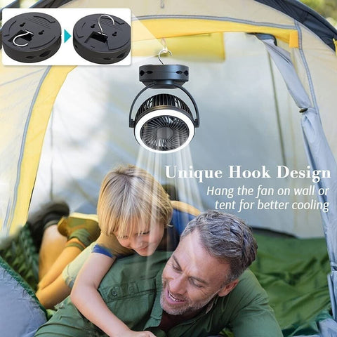 5inch Desk Fan 5000mah - Rechargable - Black