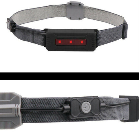 3 Modes USB Rechargeable COB LED Headlamp Headlight Lightweight Head Torch SR