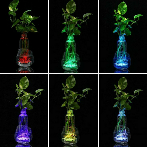2x Underwater Lights Waterproof LED RGB Aquarium & Fish Tank Cleaner Brush