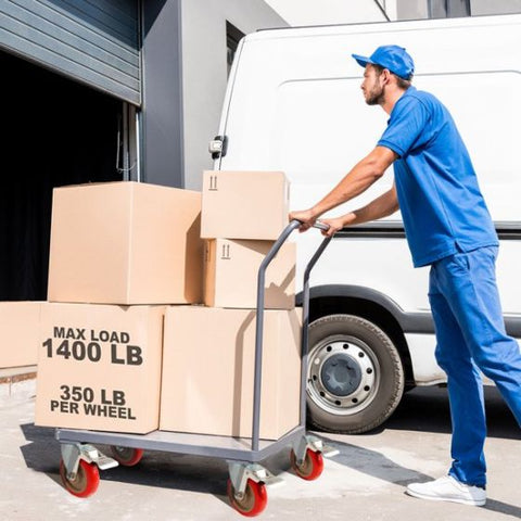 Set of 4 Heavy Duty Swivel Casters with Lock Brakes 5" Polyurethane Wheels