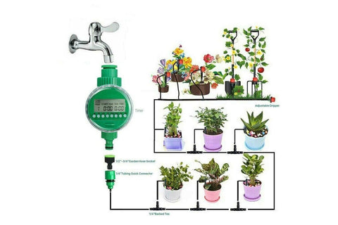 50M Hose Garden Irrigation System with Timer Plant Watering DIY Micro Drip Kits