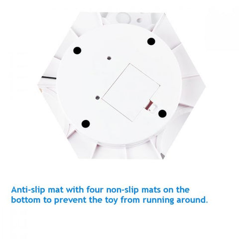 Electric Cat Toy Interactive Tracks Roller Mouse Pounce Turntable Play Automatic Rotating Mice Moving Track Catch Toys